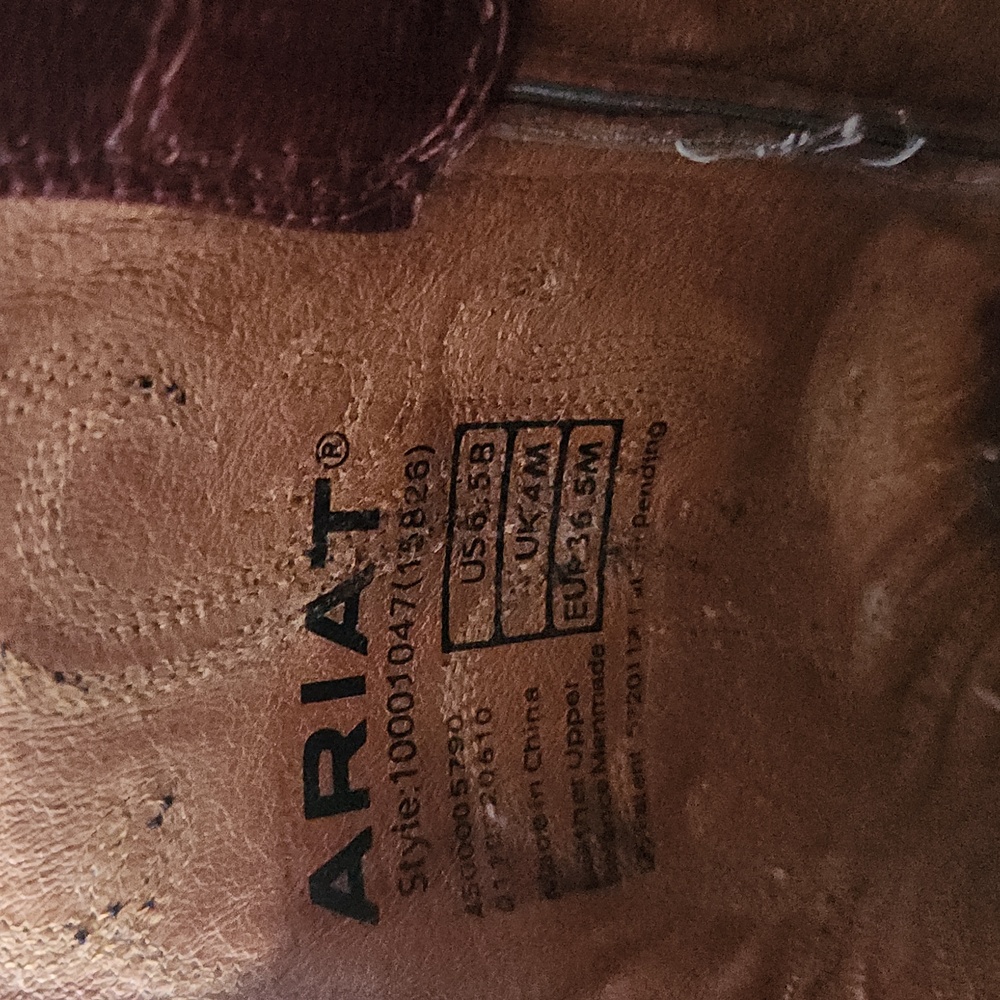 Ariat | EUC Legend Leather Western Cowboy Boots Black Hazelnut Women's‎ Size 6.5 - Picture 11 of 11